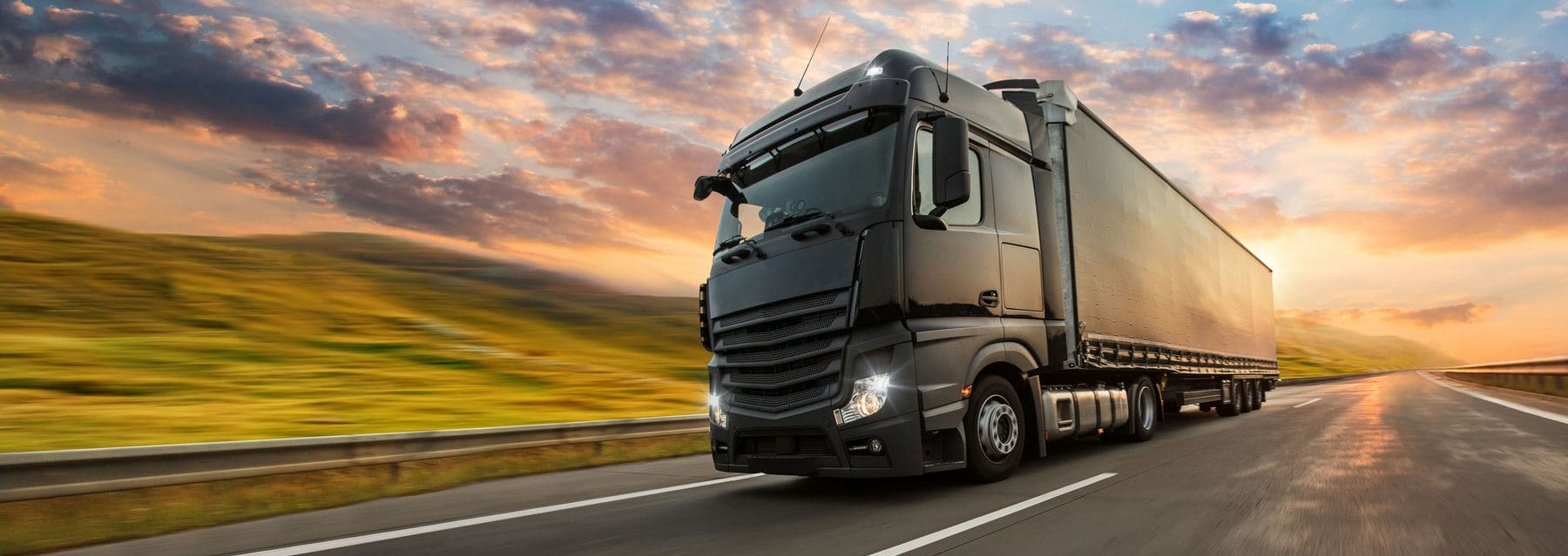 Freight Truck driving on the highway